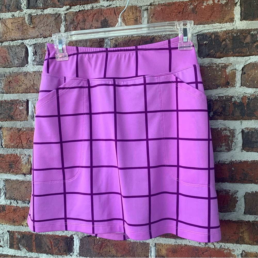 JoFit Purple Checked Athletic Skort Size Small